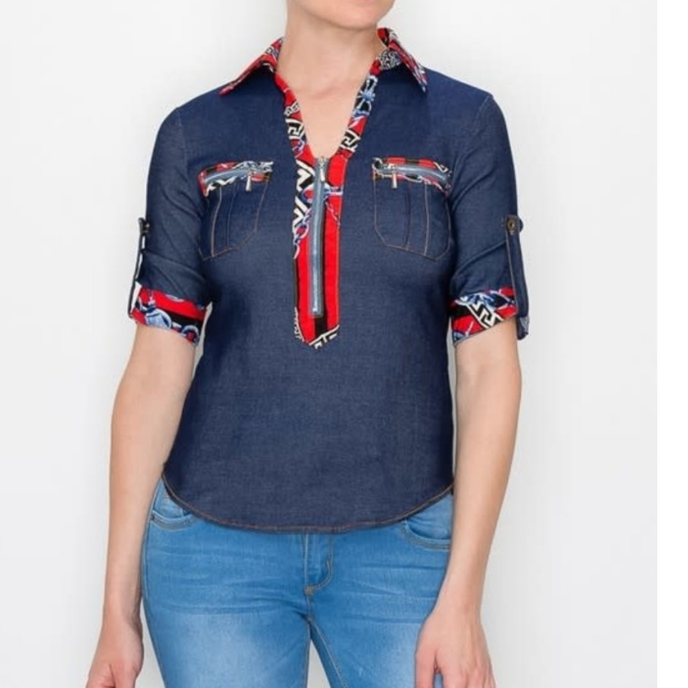 Stretch Denim Shirt
